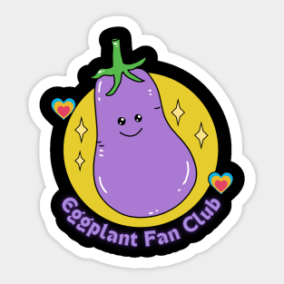 Eggplant Fan Club Cute Sticker